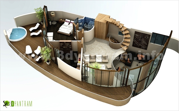 3D Floor Plan Architectural Animation - (Photo 3 of 9) | The Students'  Union at UWE