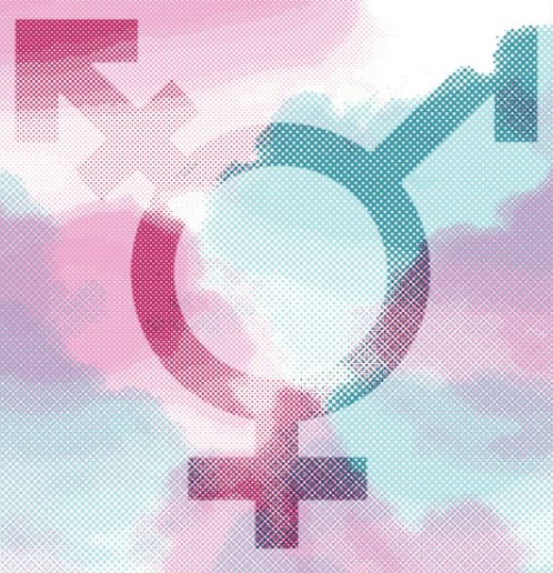 Group of people at a trans rights protest